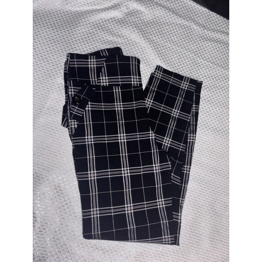 Women’s Soho Black Plaid Dress Pants